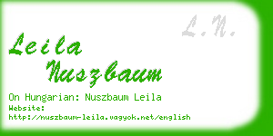 leila nuszbaum business card